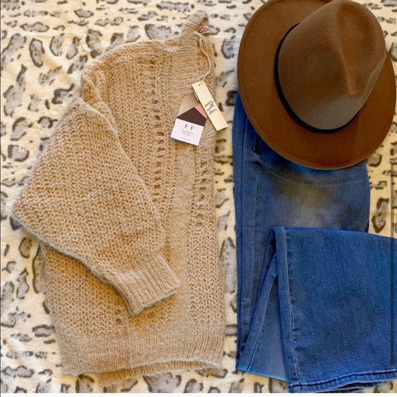 Last! Figleaffashion open knit boho sweater - Picture 4 of 5